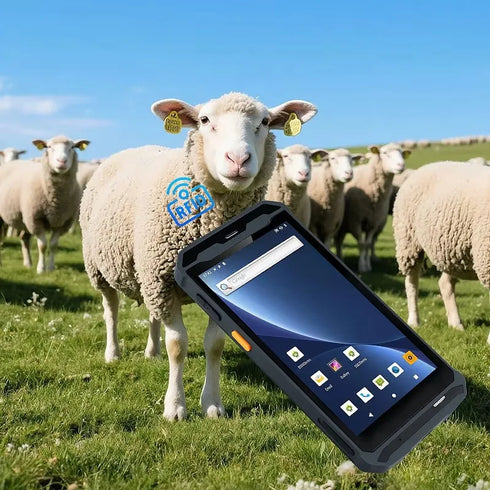 Handheld 125khz-134.2khz RFID Animal Ear Tag Reader Android PDAs Scanner for Cattle/goat Dairy Farm Livestock Data Management