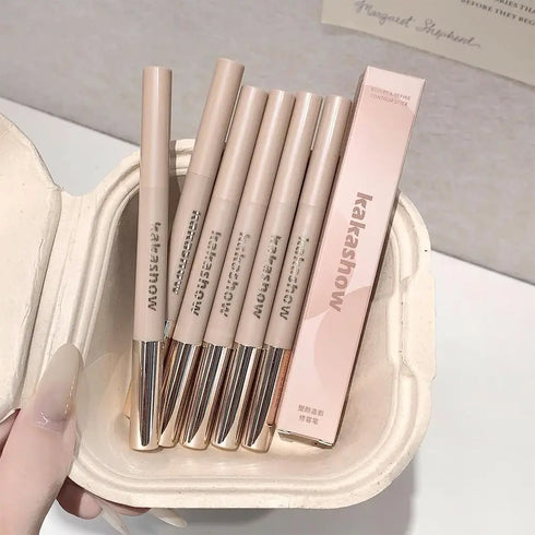 2026 New Nose Shadow Contour Pen With Sumdge Brush Naturally 3D And Brightening Contouring Stick Cream-Textured Nose Shadow Pen