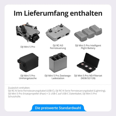 DJI Mini 5 Pro Ultra-Light & Folk Drone 4K/60fps HDR Video Camera Drone Under 250g Extended Battery Life