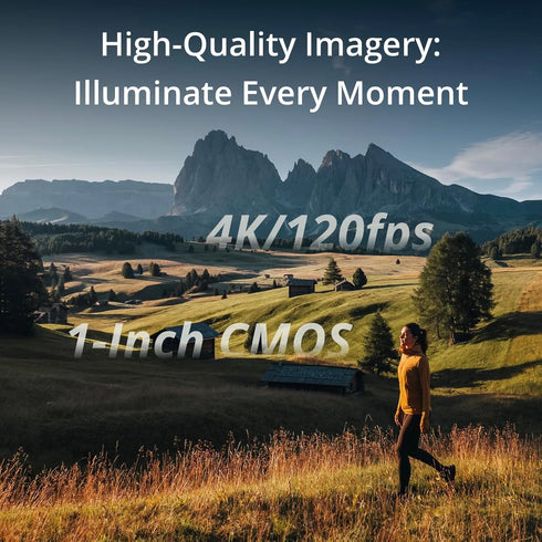 DJI Osmo Pocket 3 Camera 1'' CMOS 4K/120fps Video, 3-Axis Stabilization, 2" Rotatable Touchscreen, Small Video Camera
