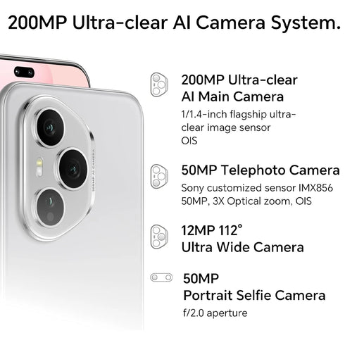 HONOR 400 Pro 5G,EU Version, 5G Smartphone, 200MP Ultra-clear AI Main Camera, Qualcomm Snapdragon 8 Gen 3, 5300mAh Battery