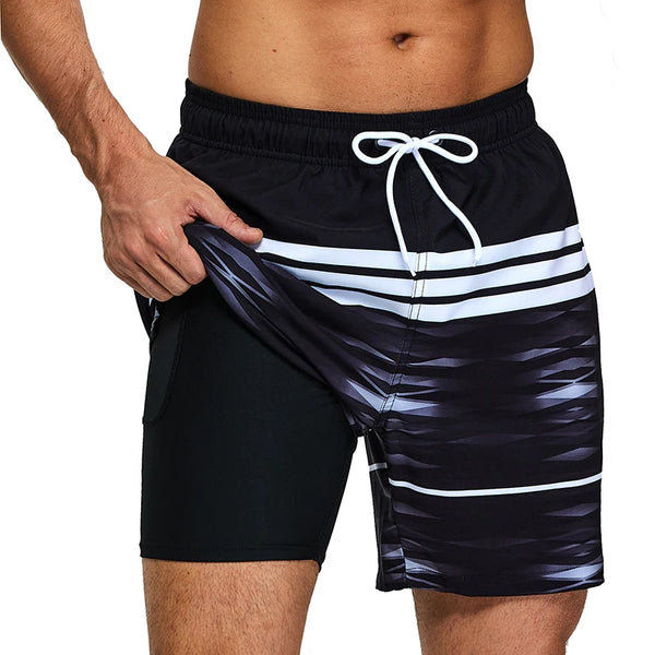 ESCATCH Summer 2026 New Fashion Polyester Swimming Shorts Men Gym Board Quickly Dry Elastic Waist Traje De Baño Beach Pants