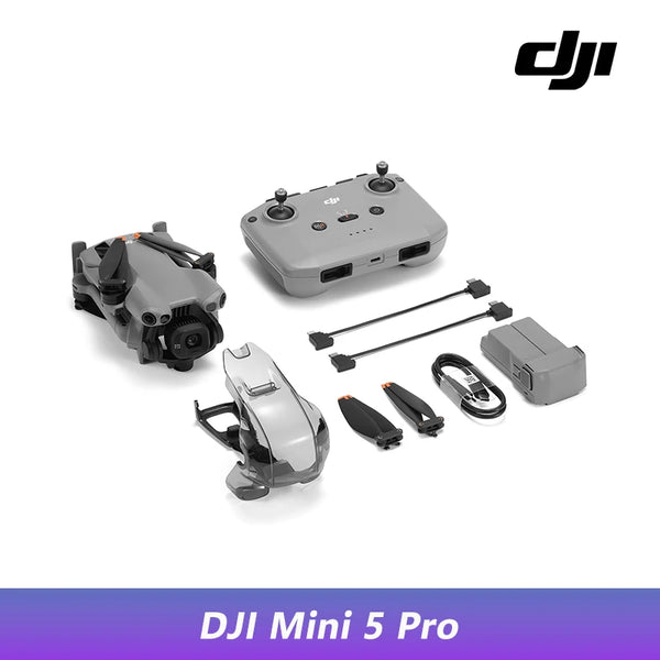 DJI Mini 5 Pro Ultra-Light & Foldable Drone with Camera 1-Inch CMOS Omnidirectional Obstacle Sensing ActiveTrack 360° 225° Gimbal Rotation 20km Transmission 4K Drone for Beginners C0