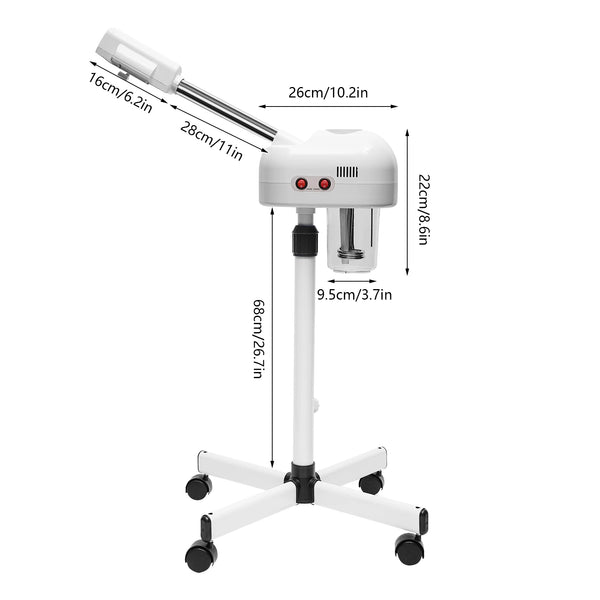 Professional 2 In 1 Ozone Facial Steamer with Automatic Power-Off Protection for Home Beauty Salon Spa Skin Care
