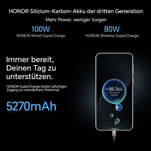 HONOR Magic7 Pro 5G, EU Version, 5G Smartphone,Snapdragon 8 Elite,12GB+512GB,100W SuperCharge,5270 mAh Battery,6.8 inches Screen
