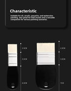 Oil Painting Nylon Pen Set Gouache Acrylic 3 Pcs Small/Medium/Large Sizes Flat Head Brush Wood Handle Painting Tools for Fine