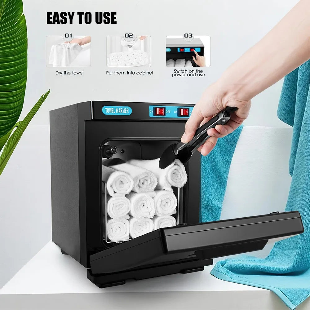 UV Hot Towel Warmer Cabinet 20L 150W Hot Bath Towel Warmer with Aluminum Chamber Fast Heating for Facial Spa Hair Beauty Salon Secondary image
