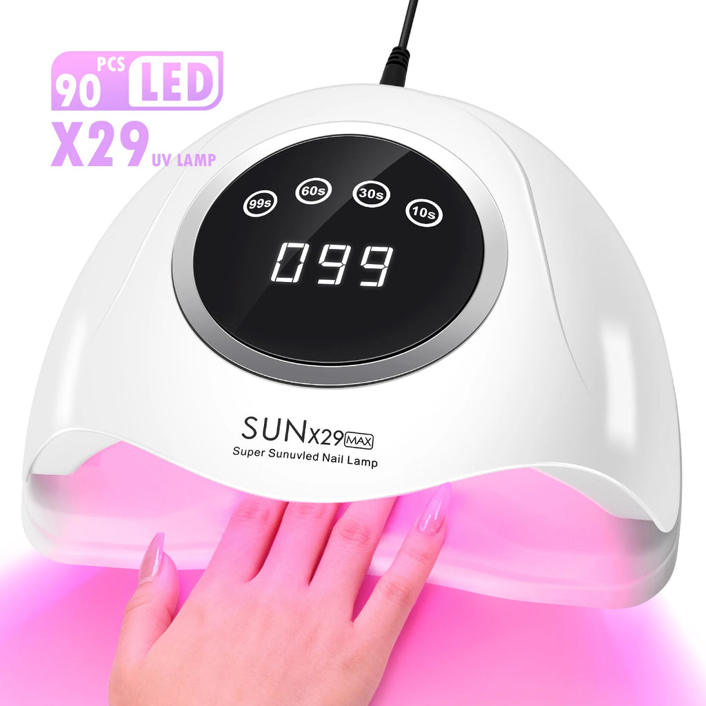 DianaBeauty UV Nail Lamp Portable Nail Dryer with Touch Screen Professional Manicure Lamp with Smart Sensor and Handle Nail Tool