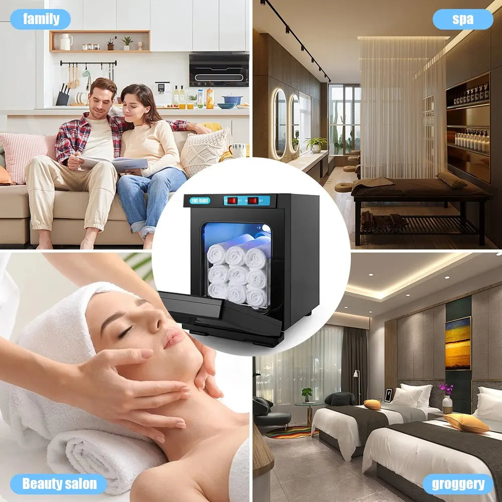 UV Hot Towel Warmer Cabinet 20L 150W Hot Bath Towel Warmer with Aluminum Chamber Fast Heating for Facial Spa Hair Beauty Salon