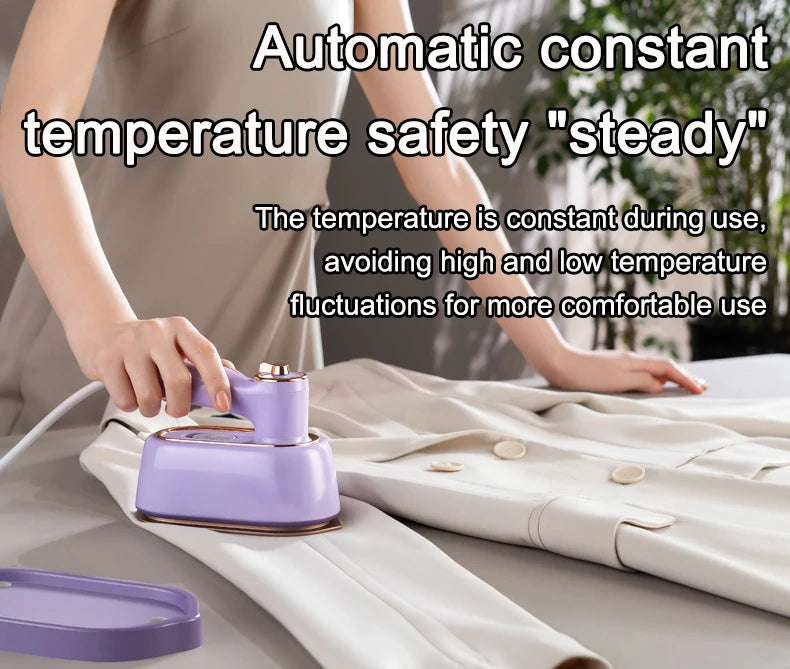 Handheld Vertical Garment Steamer Mini Travel Clothes Ironing Machine Fast-Heat Travelling Fabric Steam Iron Wet Cleaning Brush