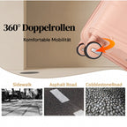 SUPER SOLU Berlin series: XL 28 inch/74 cm hard case expandable, PP easily weight suitcase with water-repellent zipper, TSA & 360 ° double roll premium check luggage 106L-shipping from DE