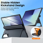 Fit for Magsafe,Hinge Protection,Screen Protector,Built-in Hidden Kickstand,Slim Shockproof Phone Case for Galaxy Z Fold 7-Black