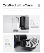 HiBREW 6 in 1 Multiple Capsule Coffee Machine Hot/Cold DG Nes Capsule ESE Pod Tea Basket Ground Coffee Cafeteria 20Bar H6