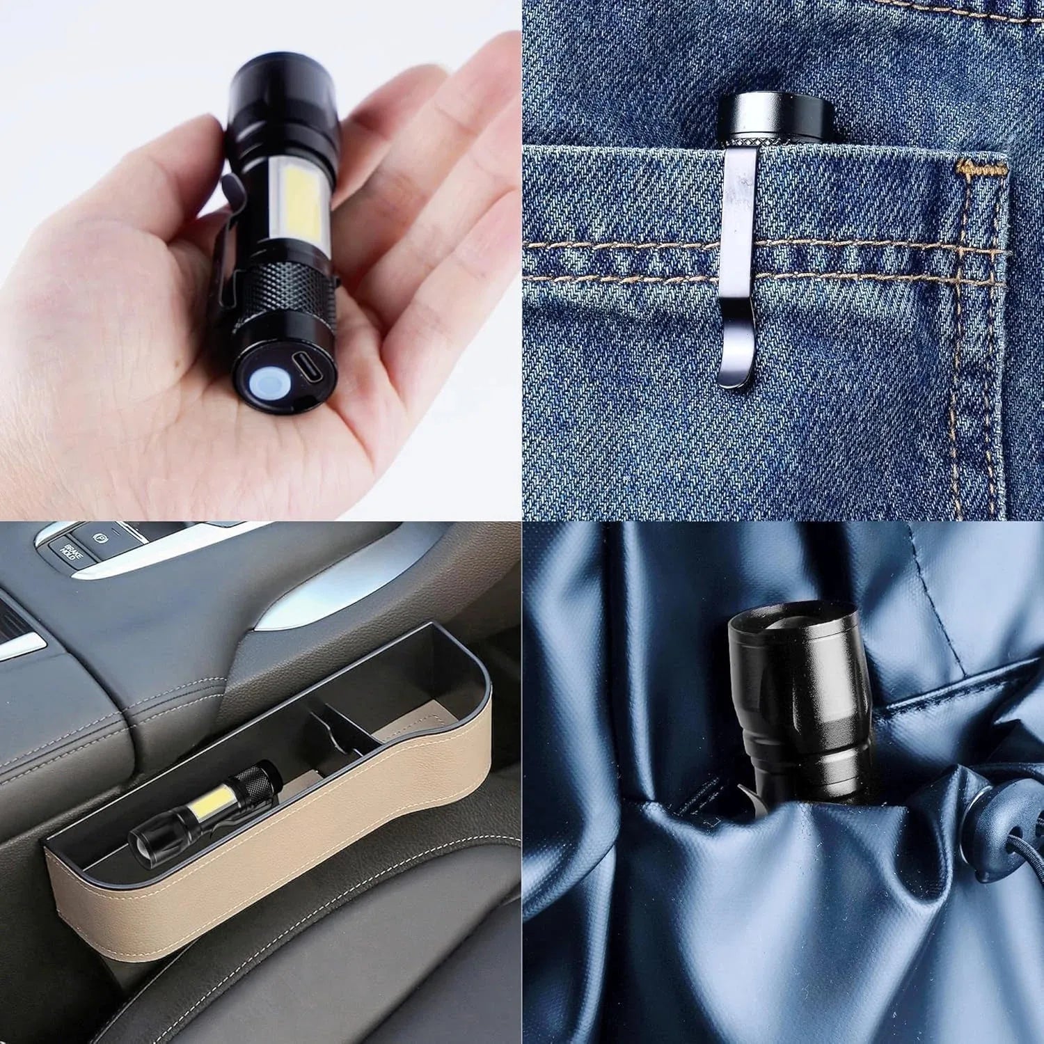 99000000LM Ultra Bright Tactical Flashlight High Power LED Torch Rechargeable Waterproof Portable Handheld Lamp for Outdoor Camping Police Emergency Use Main image