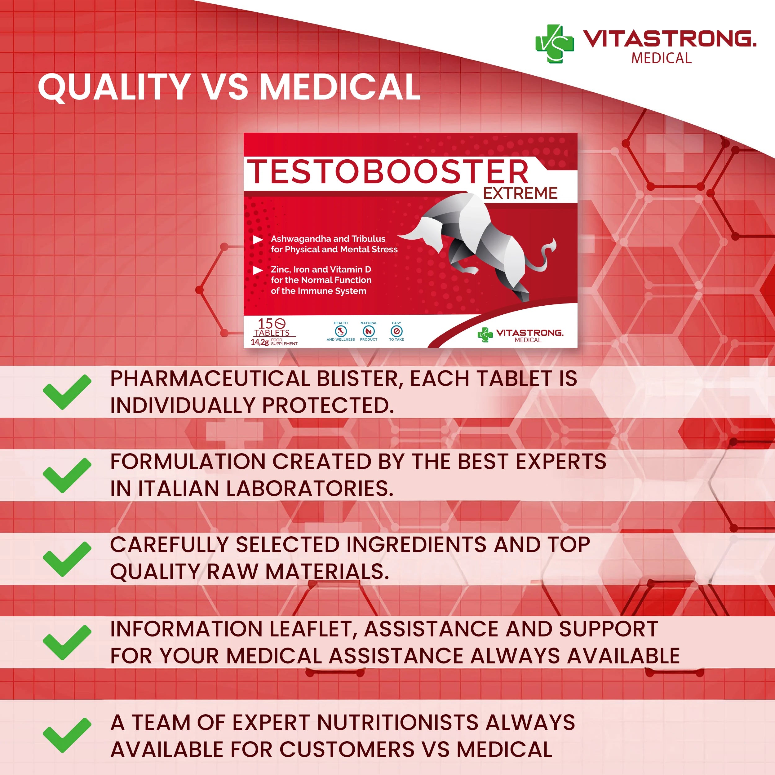 Testobooster Extreme-man Supplement, Ultra Strong Effect, Enhance Performance, Strength and Strength, 100% Natural and Safe, Pocket Pack