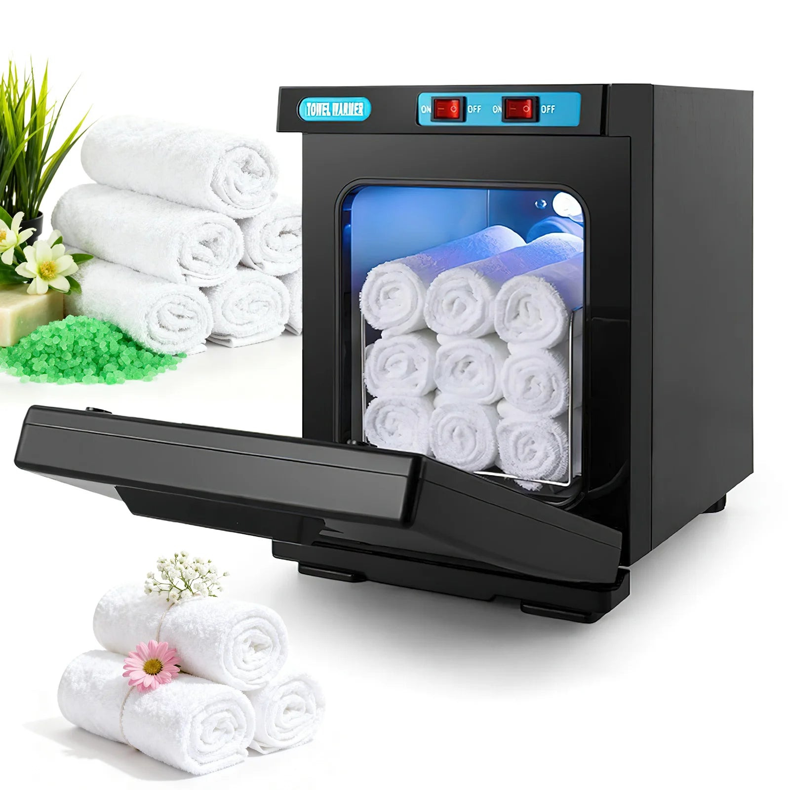 UV Hot Towel Warmer Cabinet 20L 150W Hot Bath Towel Warmer with Aluminum Chamber Fast Heating for Facial Spa Hair Beauty Salon Main image