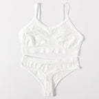 Women Buttery Soft Bra And Panties Set Push-Up Unlined Brassiere Breathable Ribbed Underwear Stretchy Crop Top Sexy Lingerie Set