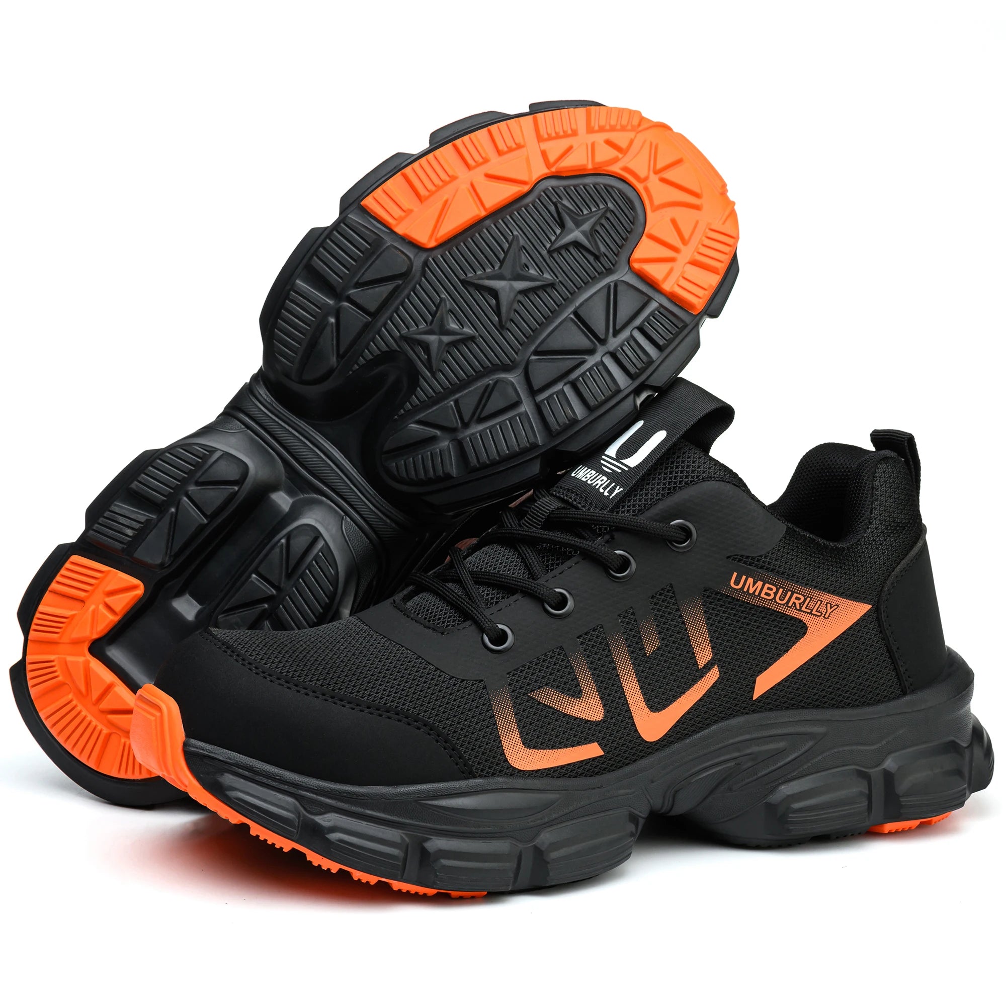 New Arrivals Orange Light Weight Steel Toe Brand MD Sole Fashion Sport Comfortable Breathable Work Safety Shoes for Men Main image