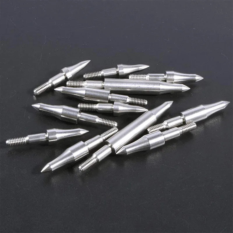 12pcs Archery Target Arrowhead 75/100/125/150/200/250/300grain Stainless Steel Aiming Arrow Tips with O Ring Hunting Accessories