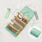 4 in 1 Cosmetic Bag For Women Zipper Mesh Separable Cosmetics Pouch Ladies Foldable Nylon Bag Rope Makeup Bag Kosmetyczka