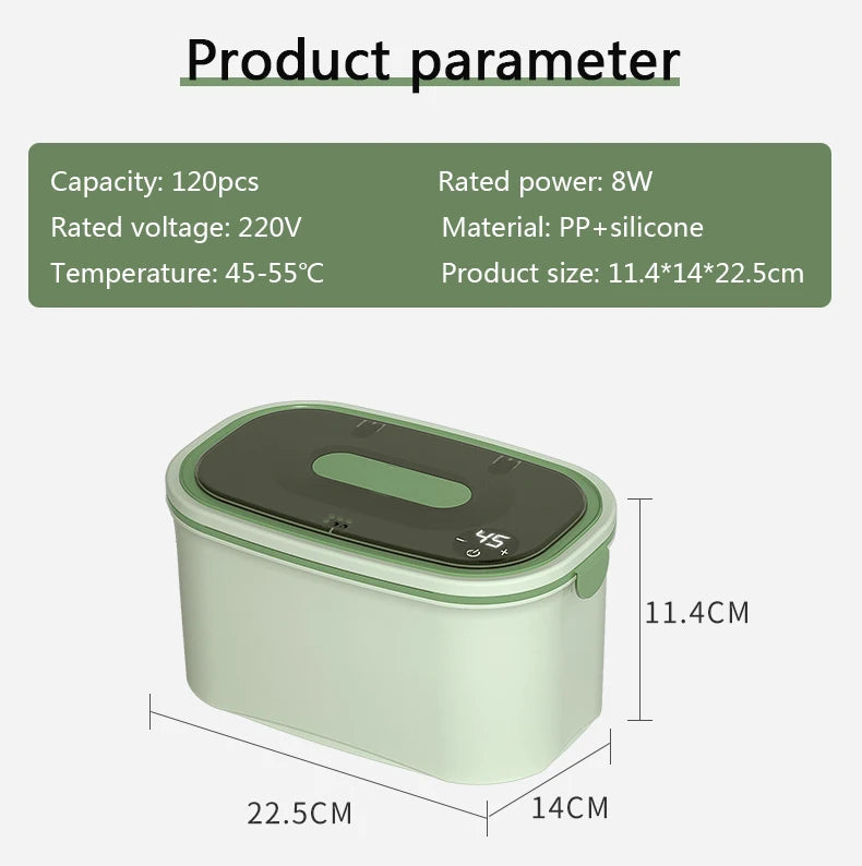DMWD Household Wet Wipes Heaters Electric Baby Wet Tissue Warmer Portable Heating box Wet Towel Dispenser Thermostat 45-55℃ 220