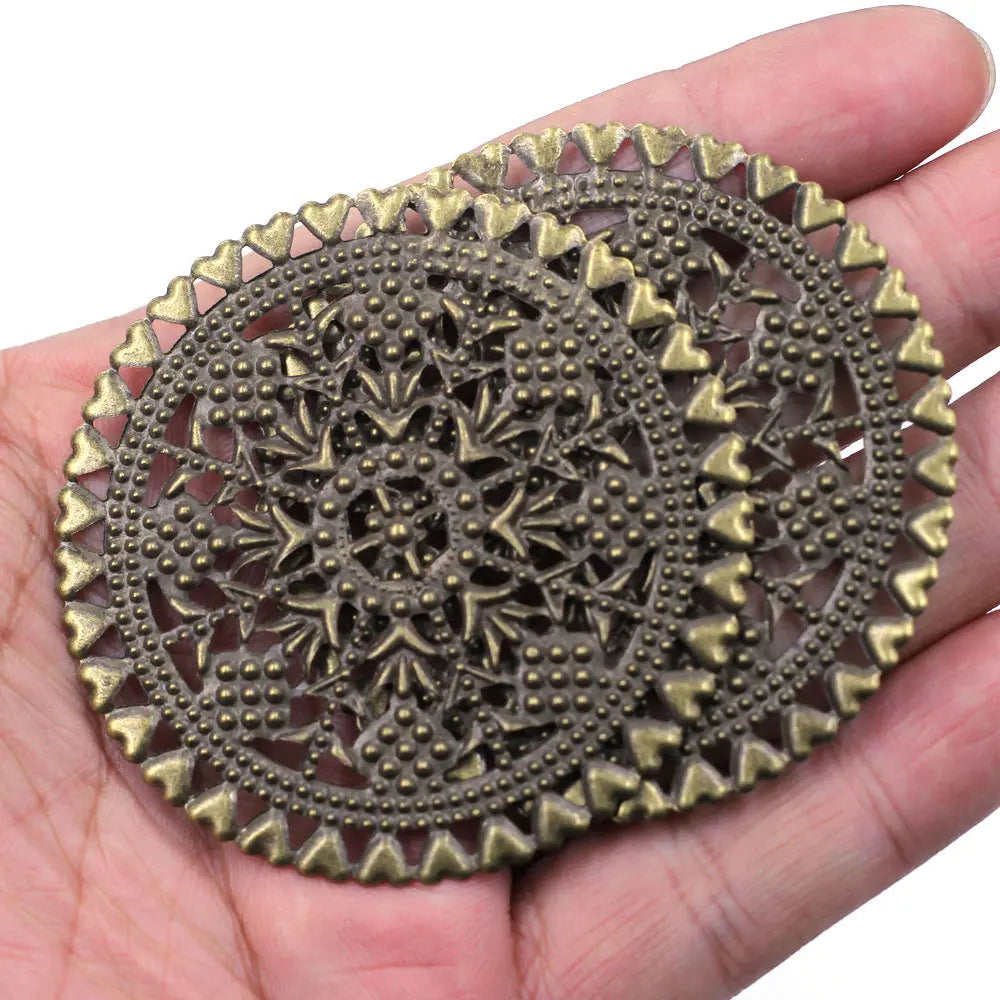 10Pcs Connectors Pendants Butterfly Filigree Flower Wraps Metal Crafts For Embellishments Scrapbooking Jewelry DIY Accessories