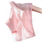 7Pcs Cotton Women's underwear lace transparent panties comfortable antibacterial plus size pants female sexy lingerie
