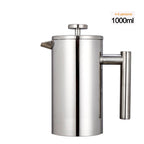 1.5L Coffee Maker French Press Stainless Steel Espresso Coffee Machine French Press Double-Wall Insulated Coffee Tea Maker Pot