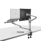 OL-3L aluminum silver Ergonomics 10"-17" desk laptop stand 32" monitor desktop bracket computer mount full motion column bar