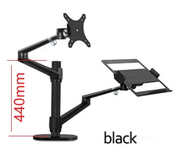 OL-3L aluminum silver Ergonomics 10"-17" desk laptop stand 32" monitor desktop bracket computer mount full motion column bar