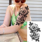 Lotus Henna Mandala Chest Temporary Tattoos For Women Underboob Adult Butterfly Turtle Lion Fake Tattoo Sexy Waterproof Tatoos