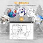 A3 LED Light Pad for Diamond Painting Translucent Drawing Board USB Powered Digital Graphics Tablet for Art Animation Sketching