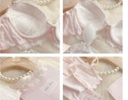 Steel ring push up bra set pure desire wind big cup girl underwear embroidery lace large size lingerie with panties set