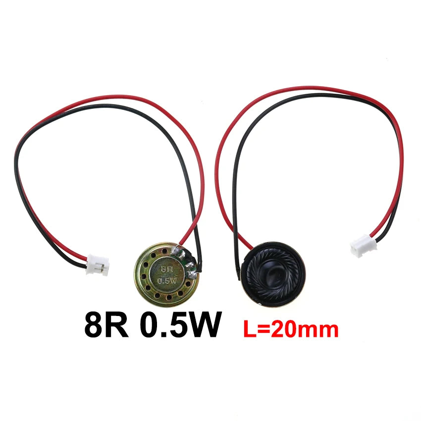 1X 8 Ohm 8R 0.5W Mini Ultra-thin Horn Speaker Diameter 20mm 23mm 28mm 30mm 36mm 40mm 50mm 57mm Loudspeaker W/ P2.0 Termina Wire Secondary image