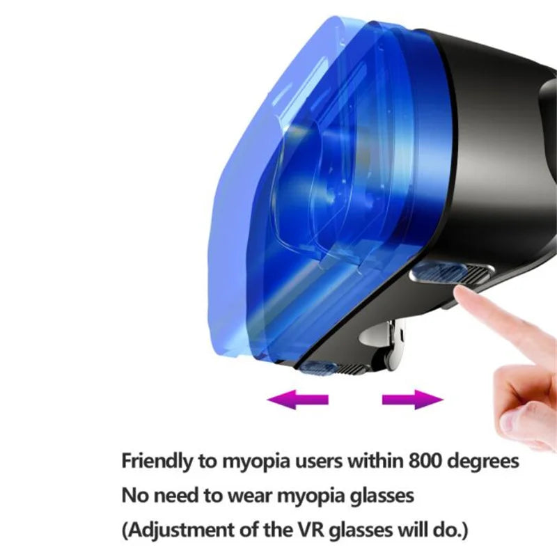 Virtual Reality VR Glasses IMAX Huge Screen HD 3D Glasses Google Cardboard Box VR Headset Helmet for 5-7" Phone,Support Gamepad