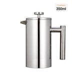 1.5L Coffee Maker French Press Stainless Steel Espresso Coffee Machine French Press Double-Wall Insulated Coffee Tea Maker Pot