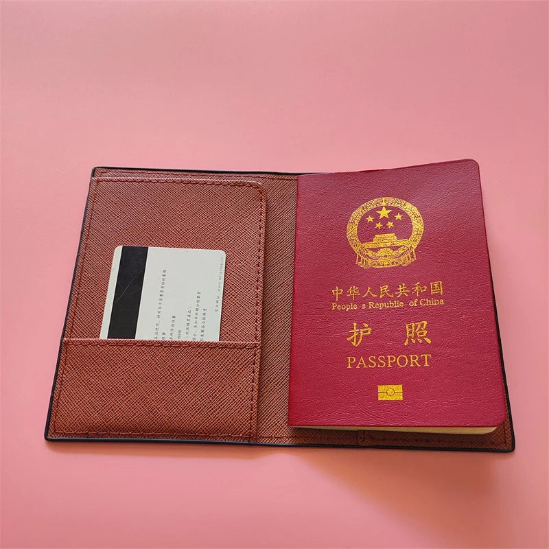 Fashion Women's Travel Passport Cover Wallet Unisex Business Multifunction Credit Card Purse Organizer Case