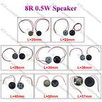 1X 8 Ohm 8R 0.5W Mini Ultra-thin Horn Speaker Diameter 20mm 23mm 28mm 30mm 36mm 40mm 50mm 57mm Loudspeaker W/ P2.0 Termina Wire