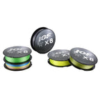 JOF X8 150M 300M 500M Braided Fishing Line 8 Strands MultiColor Multifilament Saltwater PE Line15 20 30 40 60 80 100LB