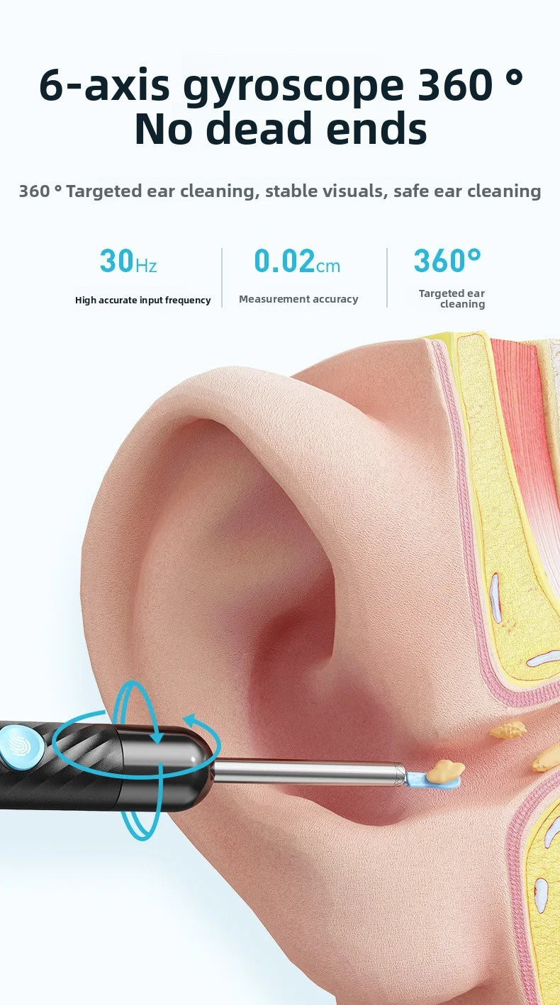 Wireless Ear Wax Removal With Camera Rechargeable Ear Cleaner HD Check Camera with Ear Spoon Set Canal Clean