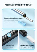 Wireless Ear Wax Removal With Camera Rechargeable Ear Cleaner HD Check Camera with Ear Spoon Set Canal Clean