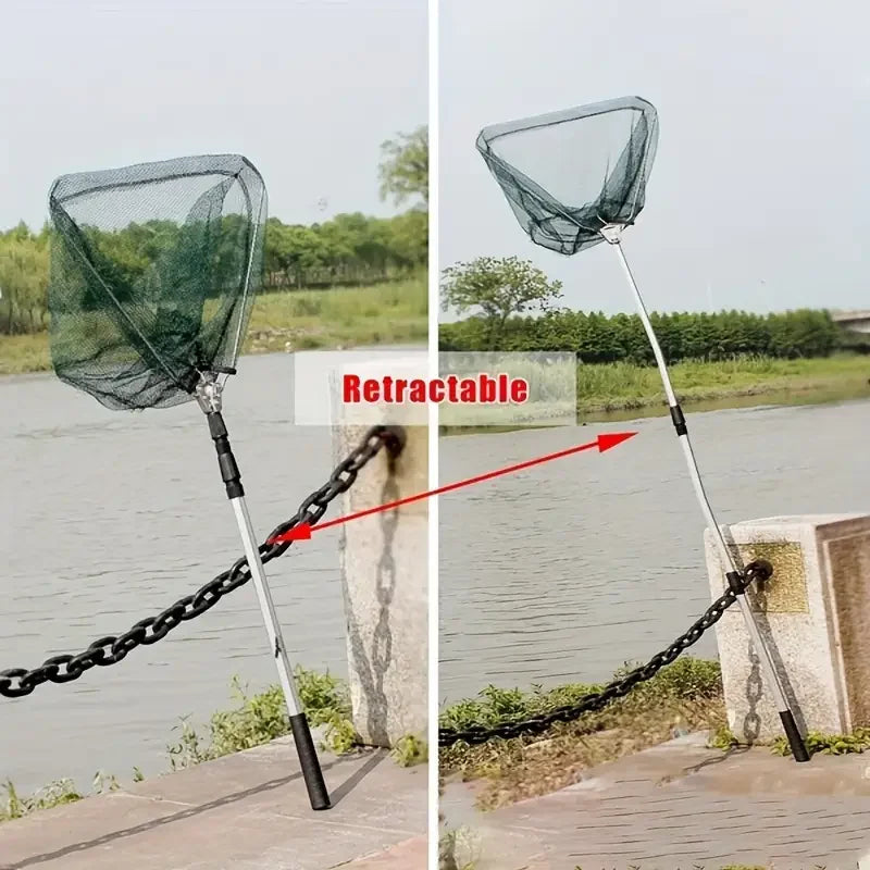 1Ultra-lightweight Foldable Fishing Net - Durable Aluminum Alloy Telescopic Handle - Ideal for any fishing adventure - Essential