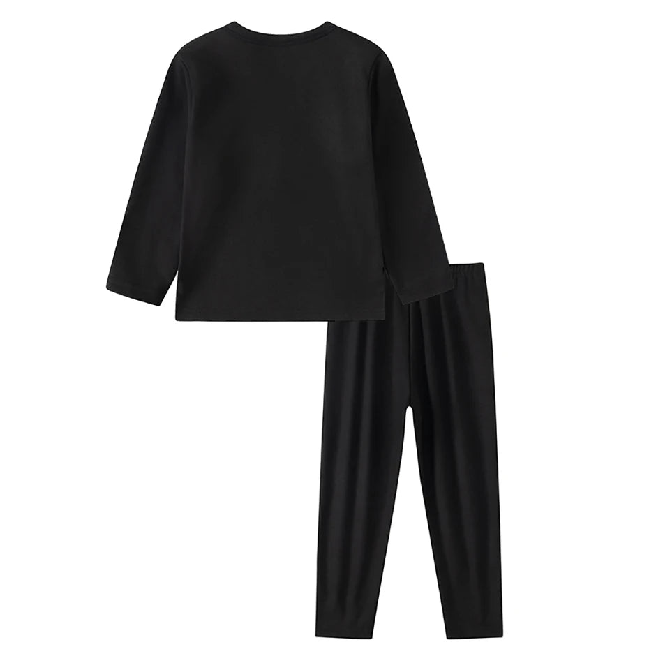 2piece Set Of Children's Autumn And Winter Round Neck Warm Casual Suit For Boys And Girls Comfortable Sports Home Base Shirt Set