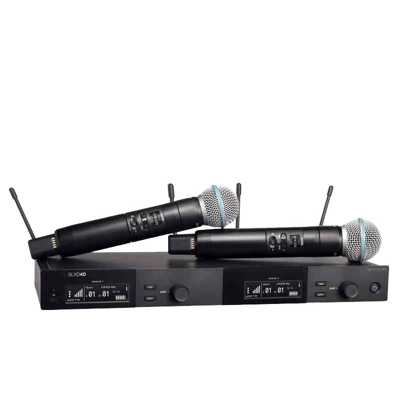SLXD Microfone 500/600/800MHZ Wireless Microphone System 4pin Headset KSM8/Beta58 Professional Audio Equipment For Stage Karaoke