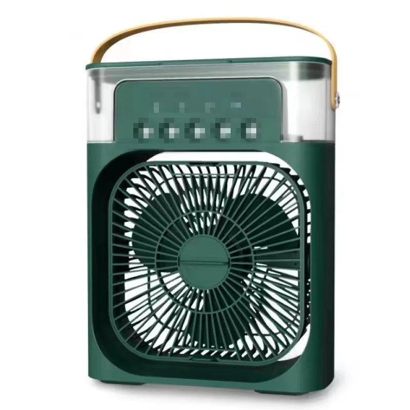 3 In 1 Mini Air Cooler Fan Portable Household Air Conditioner Humidifier LED Night Light For Home Office Desk Use25.5x18.5x8cm