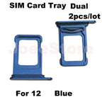2pcs SIM Card Tray Slot For iphone 12 13 Dual Sim Card Adapter Chip Drawer Holder Replacement Parts