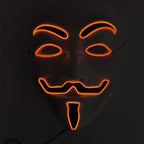 V For Vendetta Mask Cosplay Guy Fawkes Hacker Glowing Mask For Halloween Carnival  Decor Props
