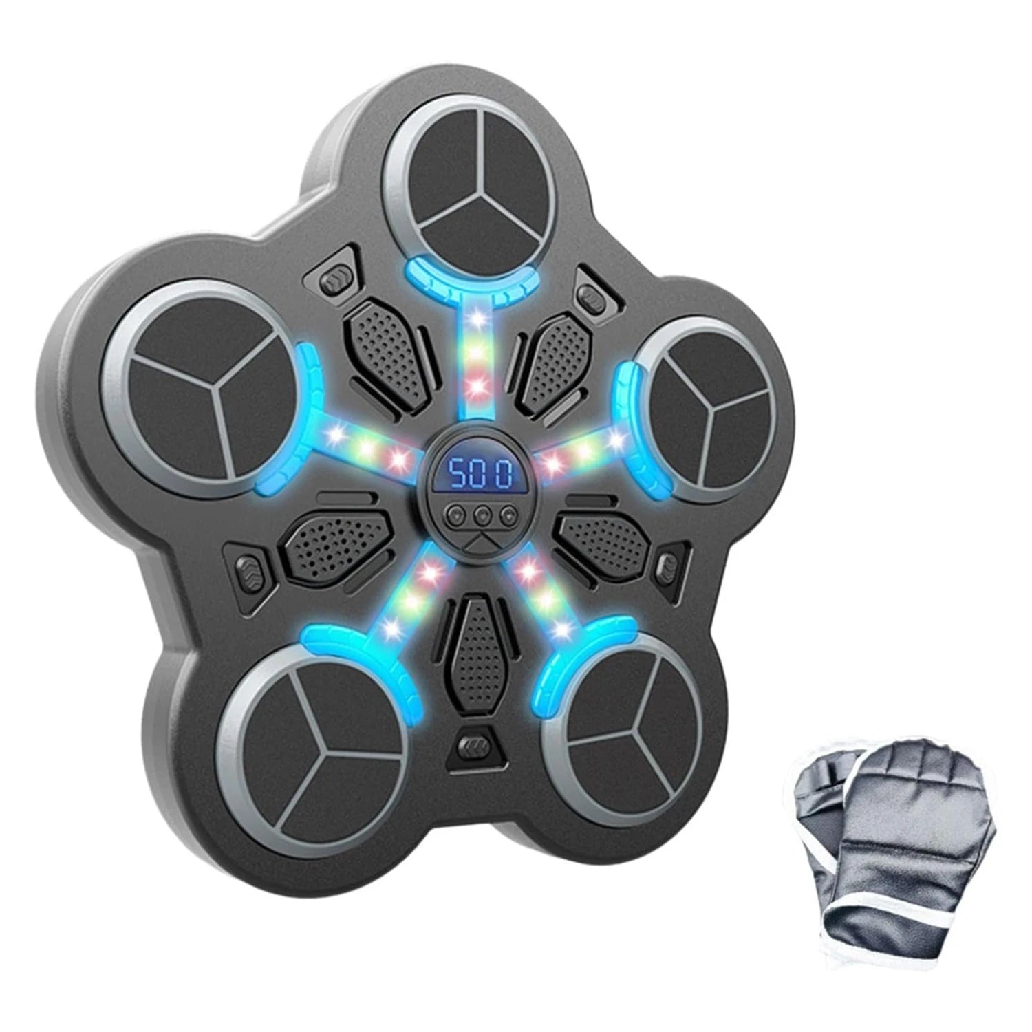 Upgraded Kids Smart Bluetooth Boxing Trainer w/ 5-Target Scoring, Built-in Battery & Music for Home Fitness