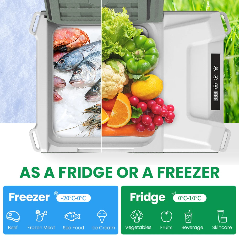 Alpicool NL9 9L Portable Refrigerator 12V/24V Small Car Fridge 100V~240V AC Electric Cooler Plug in Mini Freezer for Camping