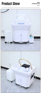 Movable Portable Head Spa Shampoo Basin Multifunctional Hydrotherapy Fumigation Machine Water Circulation Design High Quality